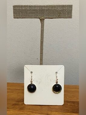 NEW Elegant Black Onyx Drop Earrings